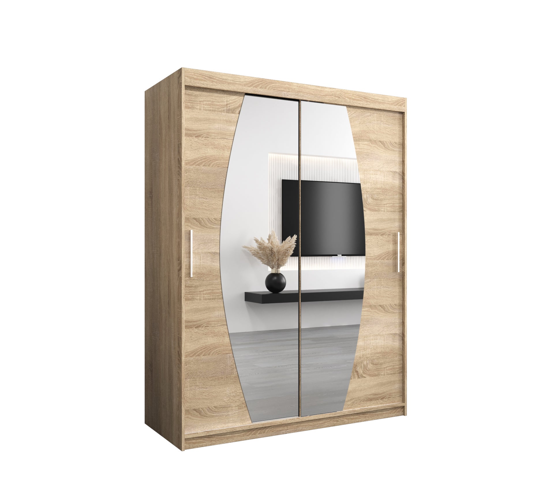 Szafa przesuwna garderoba ELYPSE 150 x 62 x 200 cm Sonoma - Abiks Meble