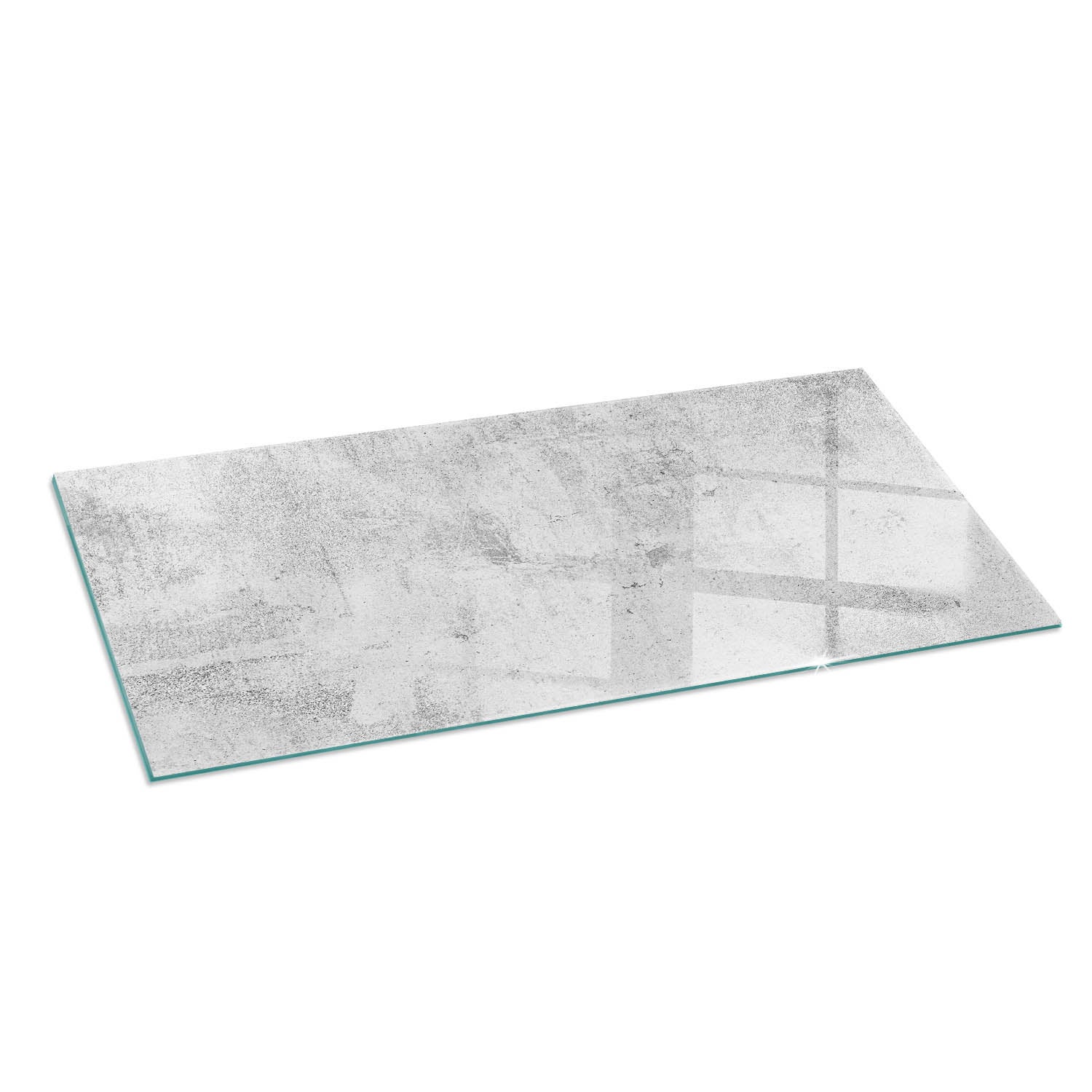 Szkło hartowane na podłogę pod kominek - 125x50 cm - Tekstura surowego betonu - TULUP