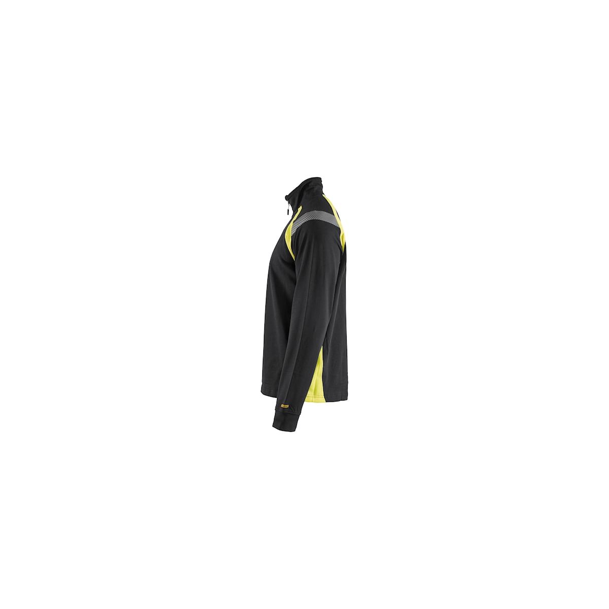 Sweat col camionneur détails fluo Noir/Jaune fluo - Blaklader - Taille L - 3