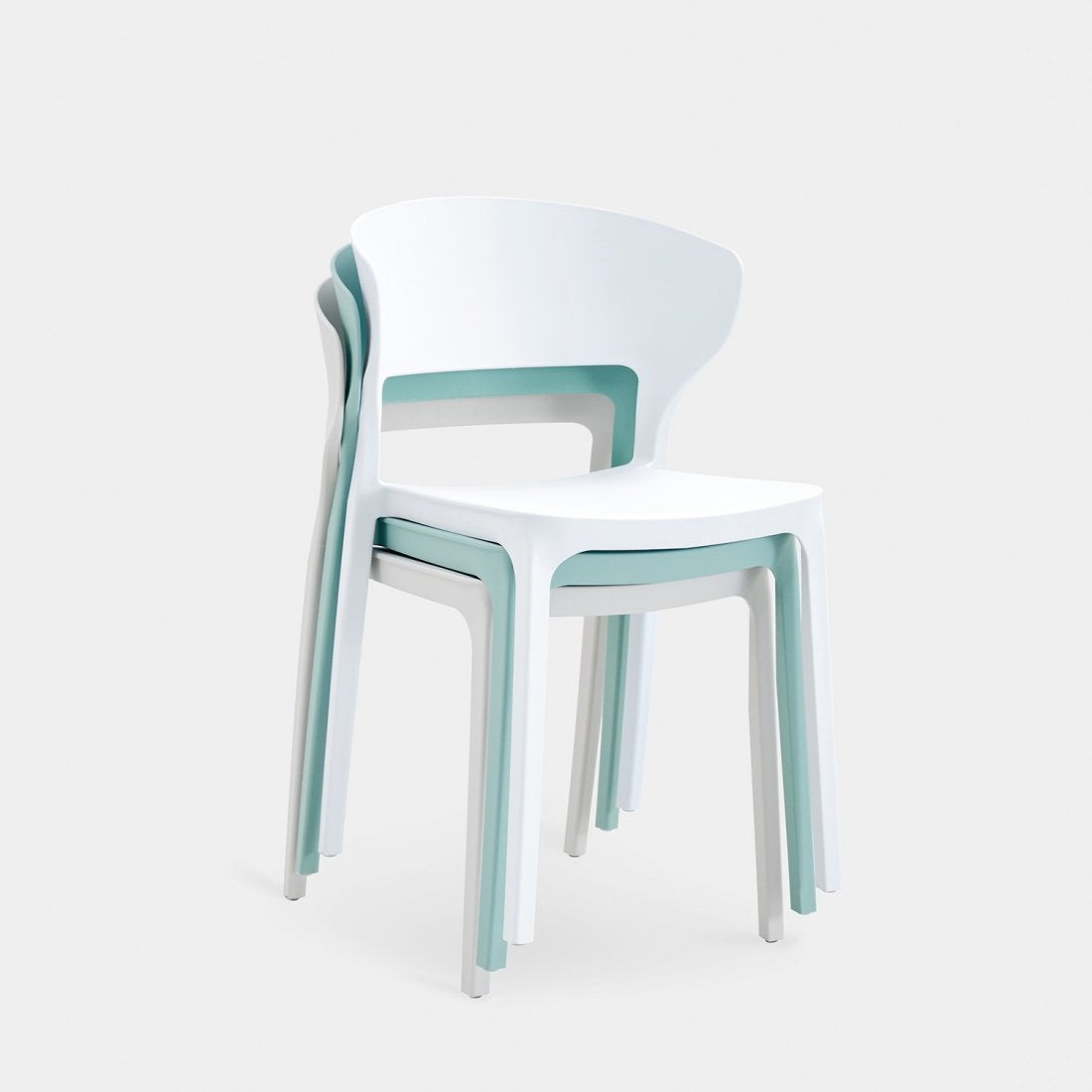 Sedia impilabile in polipropilene menta Serin - 7