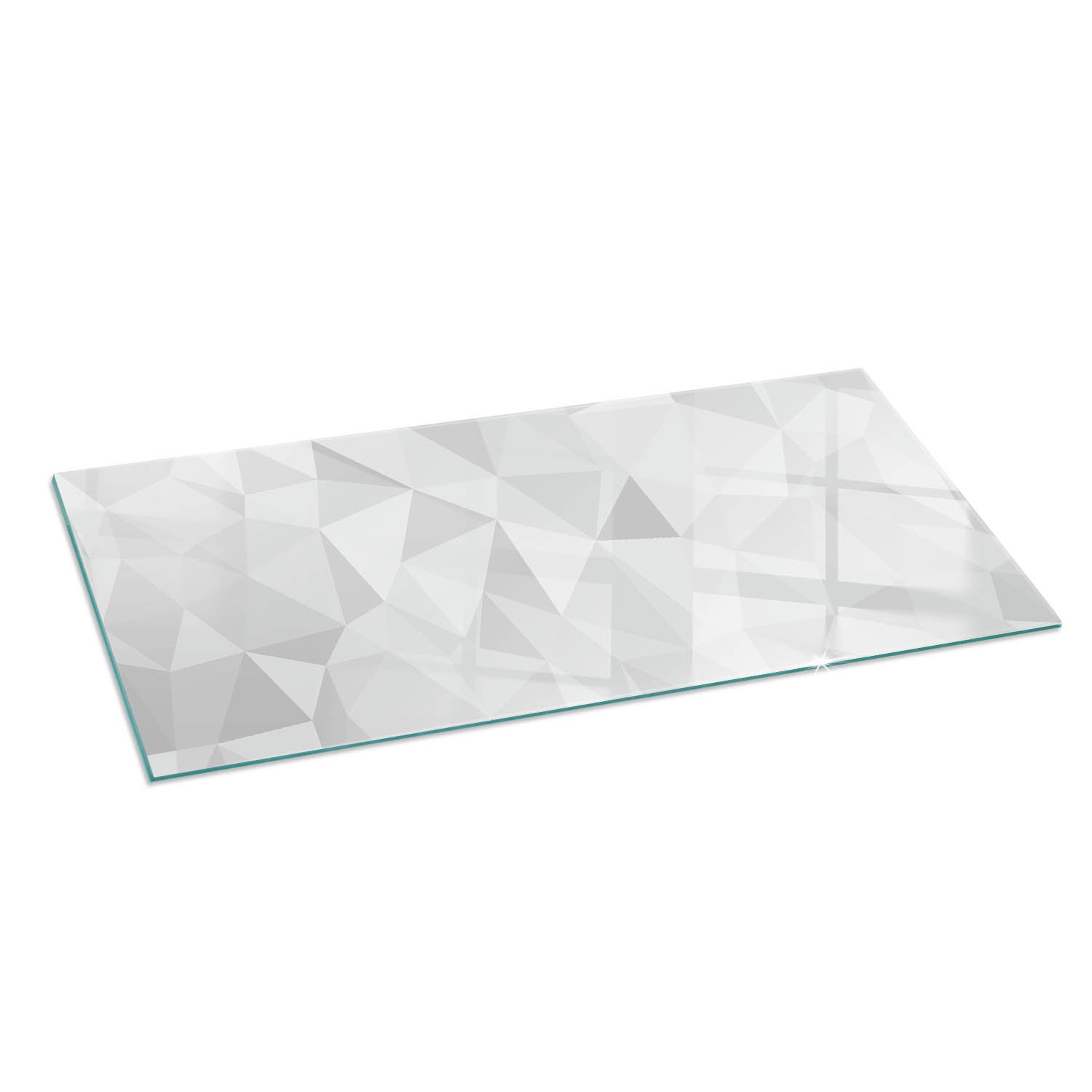 Szkło hartowane na podłogę pod kominek - 125x50 cm - Abstrakcyjny wzór geometryczny - TULUP
