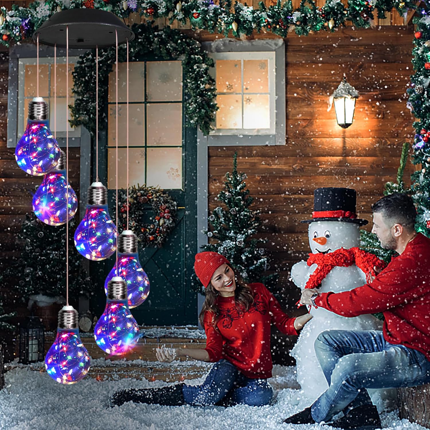 Boules Led Changeantes Jardin Carillon Éolien Solaire Lixada | 6