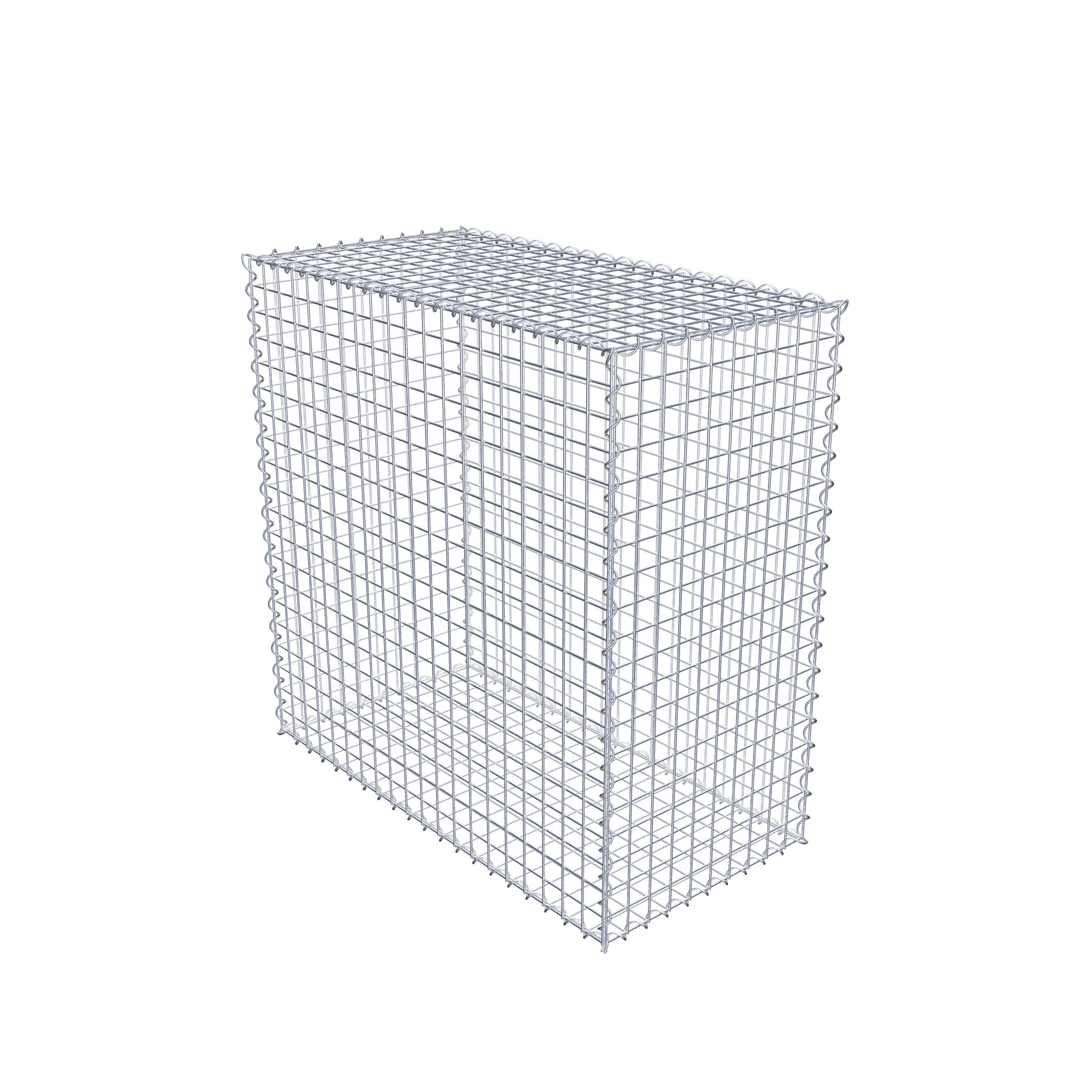 Gavión de acero galvanizado 100x100x50cm (LxAxP), malla 5 x 5cm, Espiral, jaula metálica para muro o jardín - 2