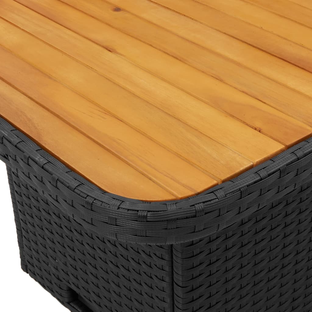 Maison Exclusive - Set de muebles jardín 5 pzas con cojines ratán sintético negro - 8