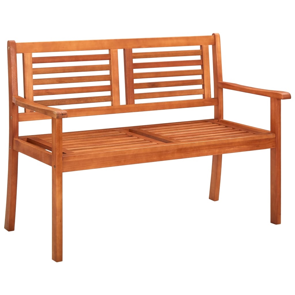 Banco de jardín | silla de jardín 2 plazas madera maciza eucalipto y cojín 120 cm cfw31670