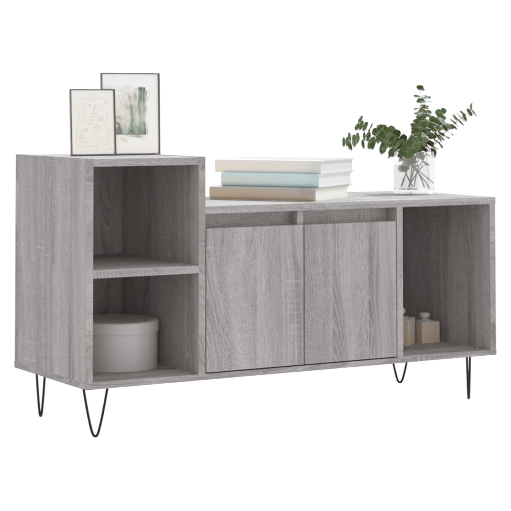 vidaXL Meuble TV Sonoma gris 100x35x55 cm Bois d'ingénierie - 3