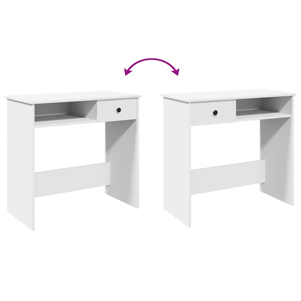Bureau Blanc 80x40x75 cm Bois d'ingénierie vidaXL - 8