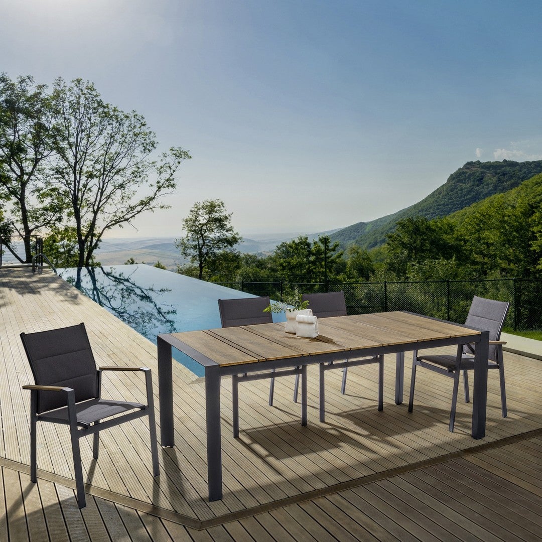 Bizzotto Kubik Anthracite Chaise avec accoudoir 662175 Pour l'extérieur - 9