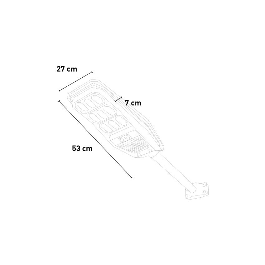 Lampione stradale solare LED 100W con sensore di movimento Solis M - 7