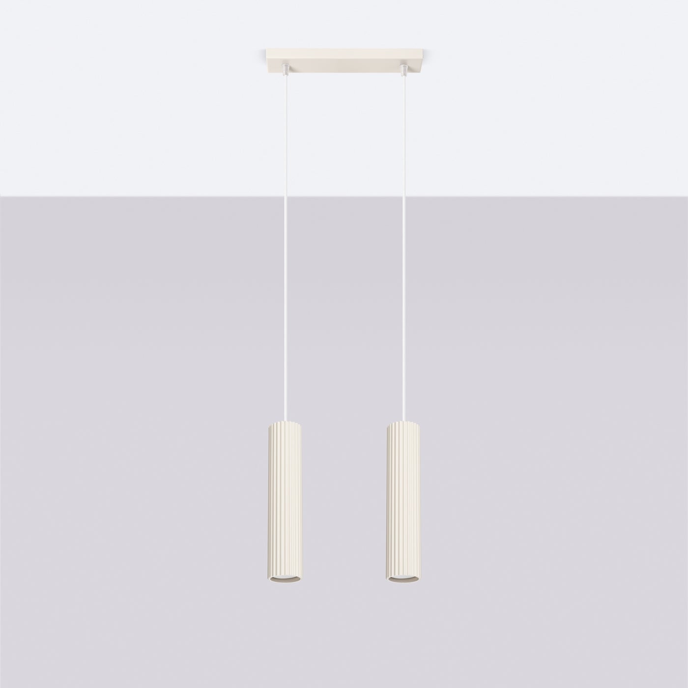 Lampa wisząca GLOOW 2 beżowy LED 4000K - 30x6.5x90cm Sollux