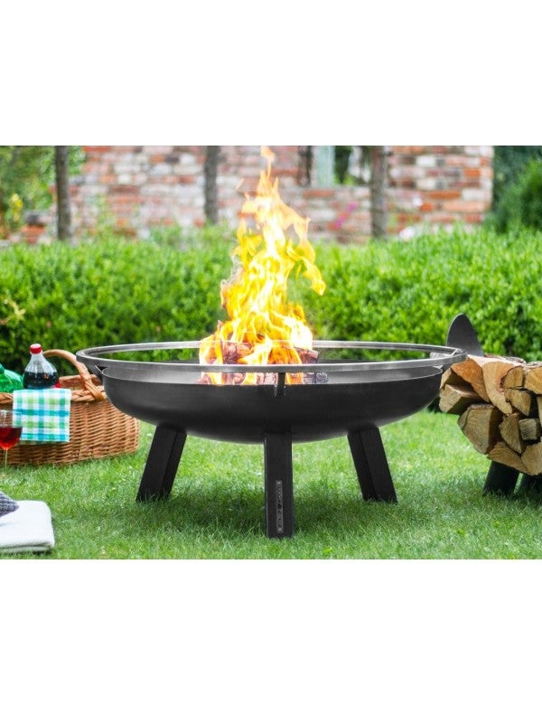 Brasero Acier 80 Cm Pour Jardin - Foyer Extérieur Pour Terrasse Et Balcon