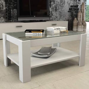 Tavolino Da Salotto Moderno Con Contenitore Rimovibile - Grigio Cemento E Legno, 72x72x30 Cm, Lucido