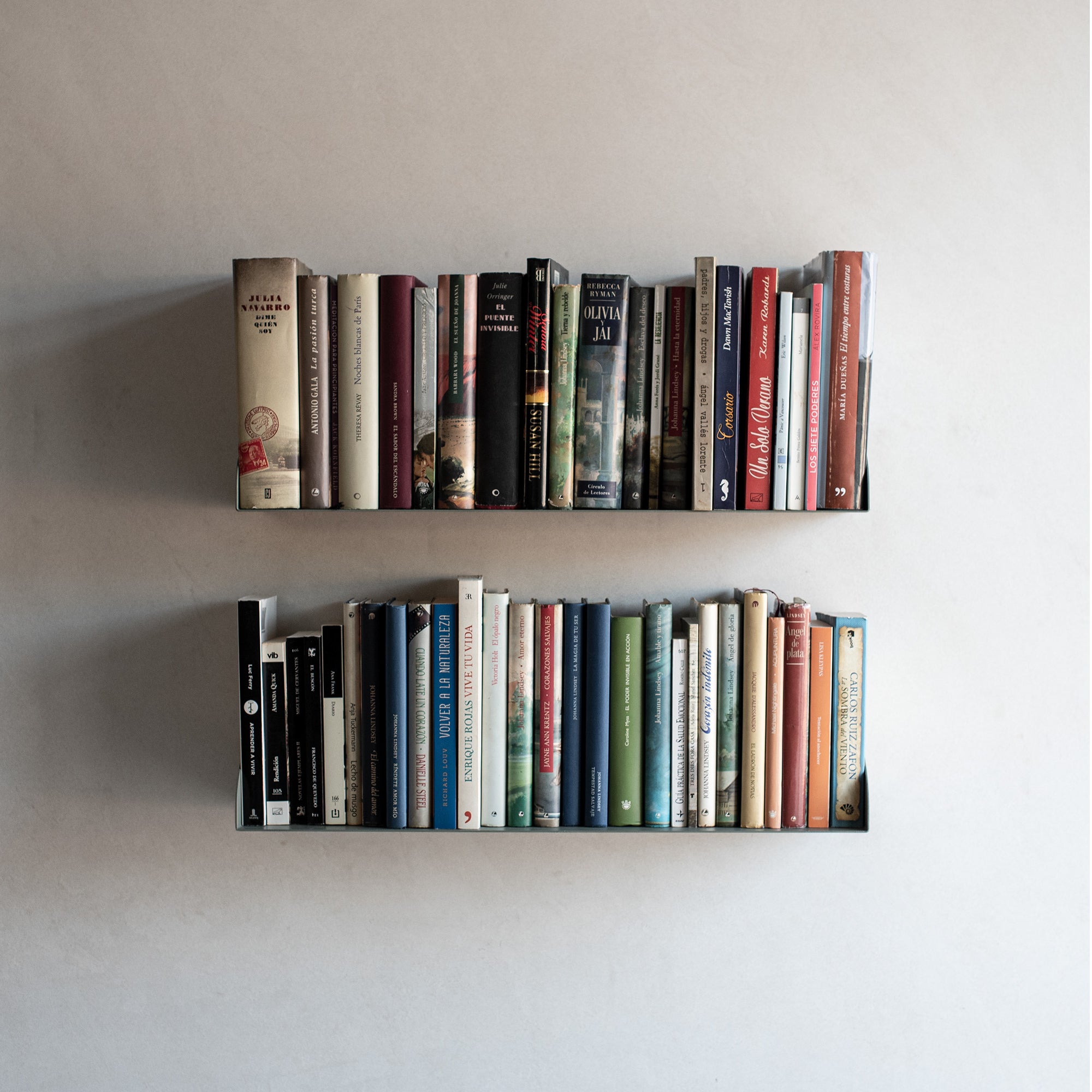 Lot de 2 étagères flottantes métalliques vert olive - L.60 x P.16 cm, Ep.13 cm - MILUKA - 3