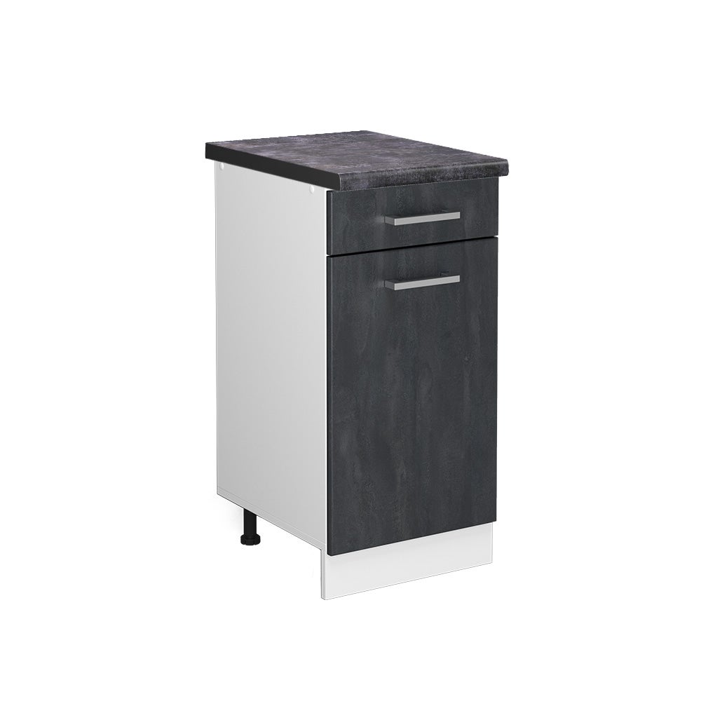 Vicco Szafka dolna do kuchni R-Line, Czarny beton, 40 cm BP Antracyt