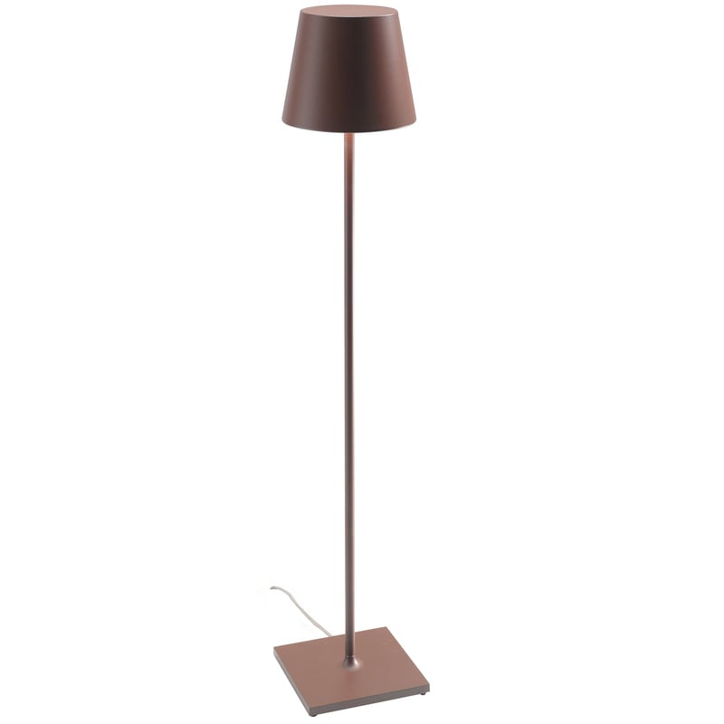 Lampa podłogowa Poldina Corten 230V z wtyczką 28x150cm – nowoczesny design aluminiowy