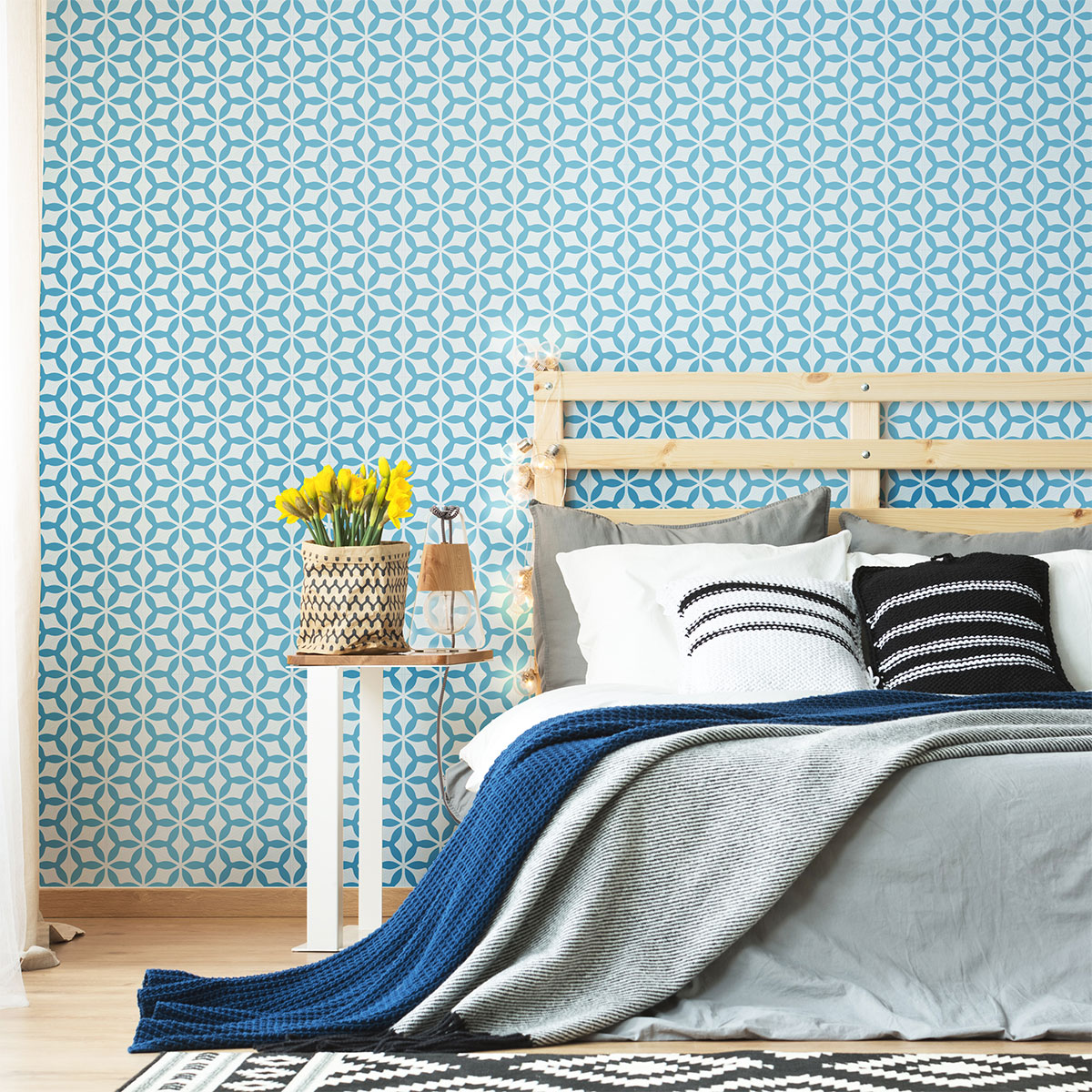 Vinilo tapiz escandinavo kirsten - adhesivo de pared - revestimiento sticker mural decorativo - 50x50cm