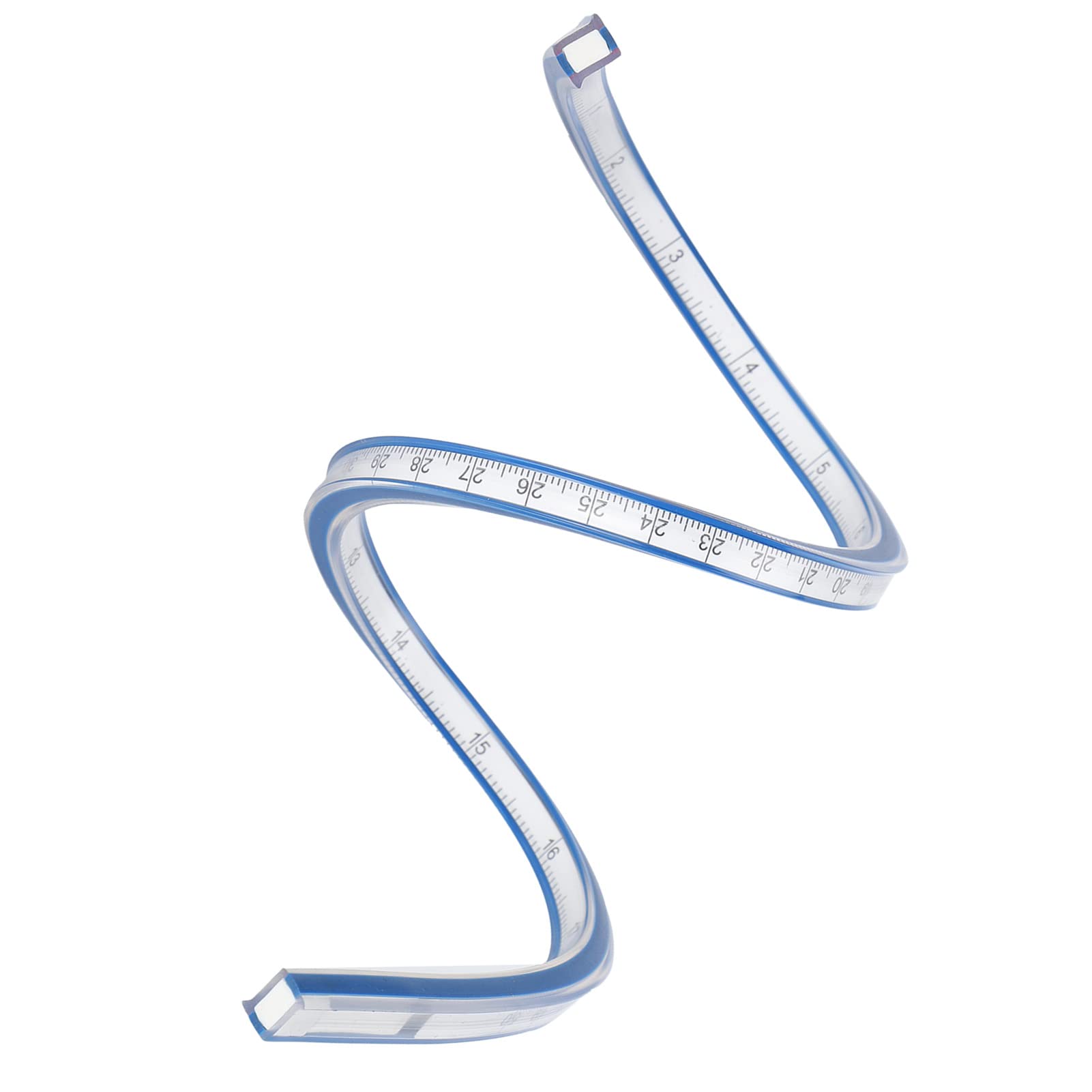 Règle courbe flexible en plastique, échelle métrique, outil de mesure souple pour le dessin et la couture (règle serpent de 50 cm) - 4