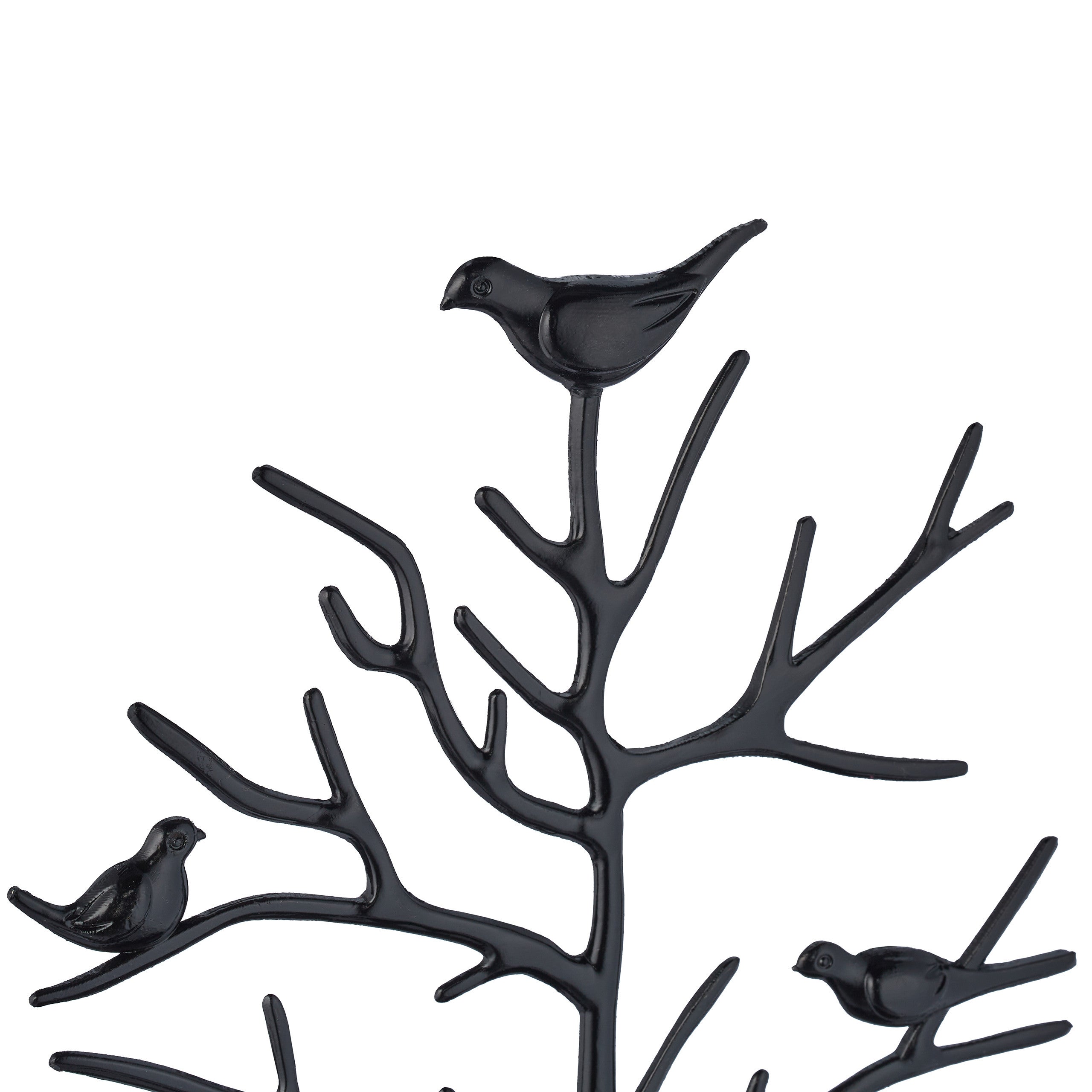 Porte-bijoux en forme d’arbre, pour colliers, boucles d’oreilles, bracelets, HxLxP 30 x 16 x 15 cm, noir, Relaxdays - 6