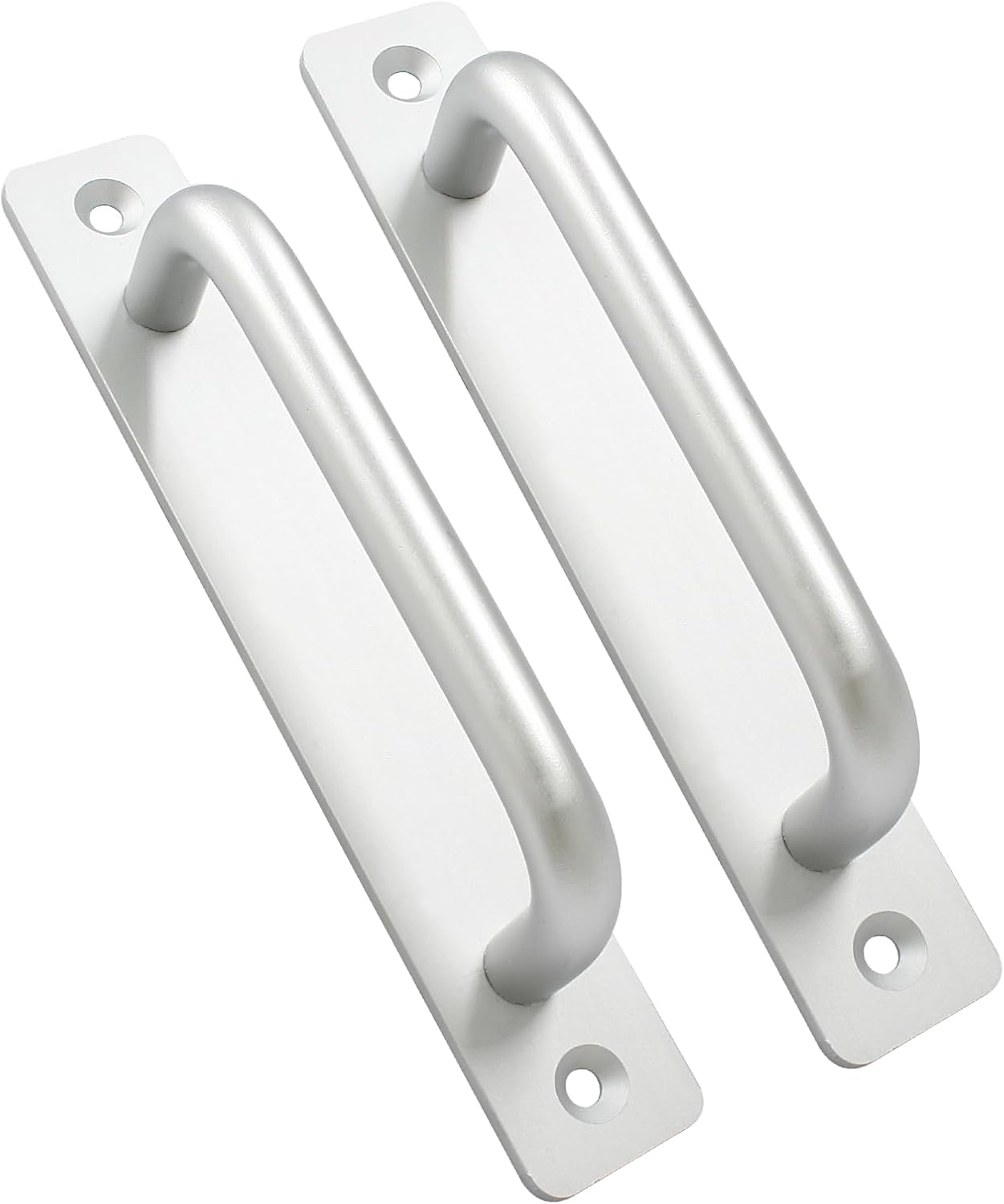 Uchwyt do drzwi szafkowych ze stopu aluminium, rozstaw otworów 160 mm, 2 sztuki, srebrny
