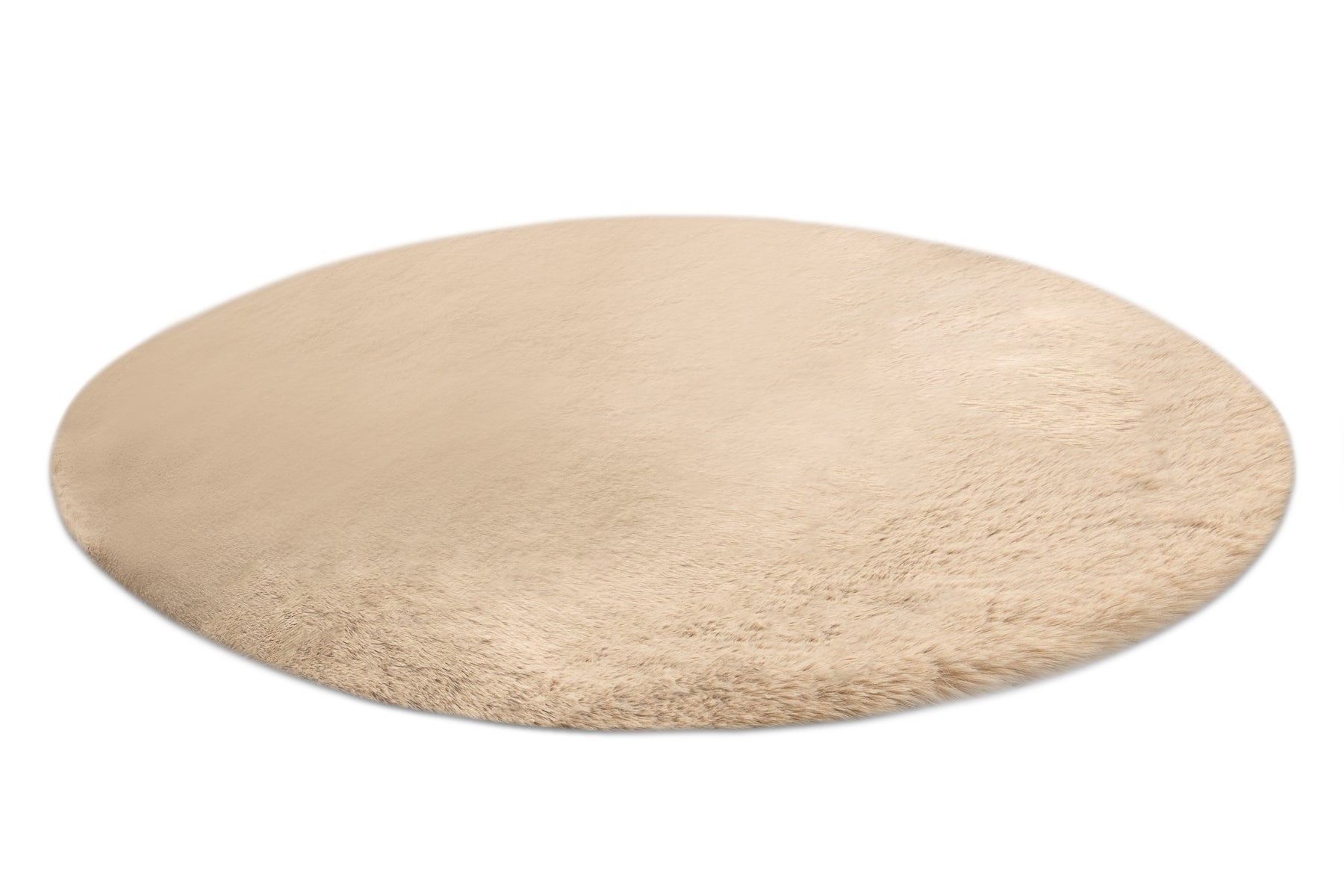 Dywan BUNNY koło macchiato ciemny beż IMITACJA FUTRA KRÓLIKA koło 120 cm - 4