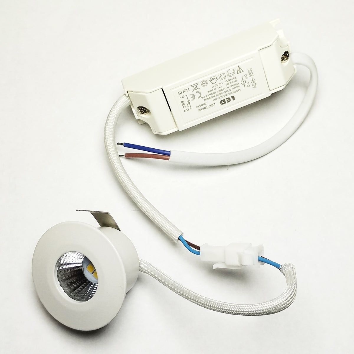 Mini faretto LED da incasso 3W DC12V bianco caldo 3000k con Chip Osram - DIGILAMP - 3