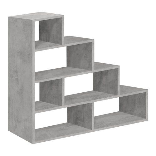 Libreria Grigio Cemento 40x30x152 cm in Legno Multistrato