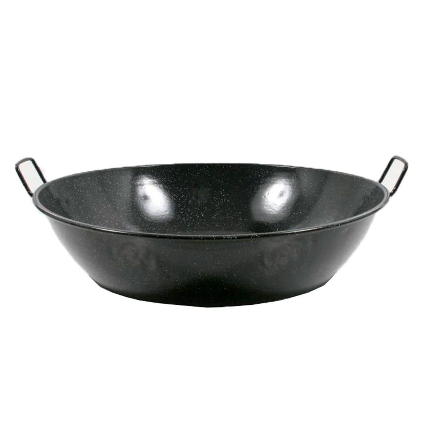 Paellera Tradineur De Acero Esmaltado 40 Cm - Hecha En España, Para Todo Tipo De Cocinas Y Lavavajillas (Negro)