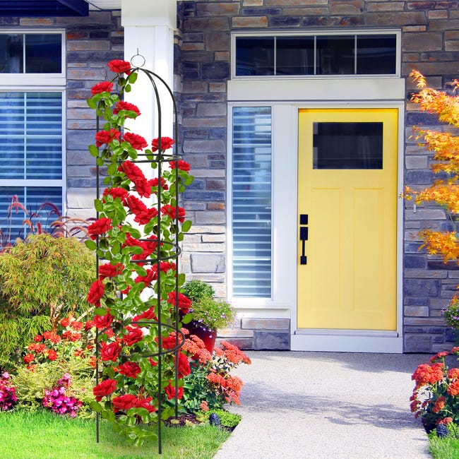 Grigliati Per Rampicanti Relaxdays - Set Da 3, Allungabili Fino A 180 Cm, Plastica Grigia - Foto 7