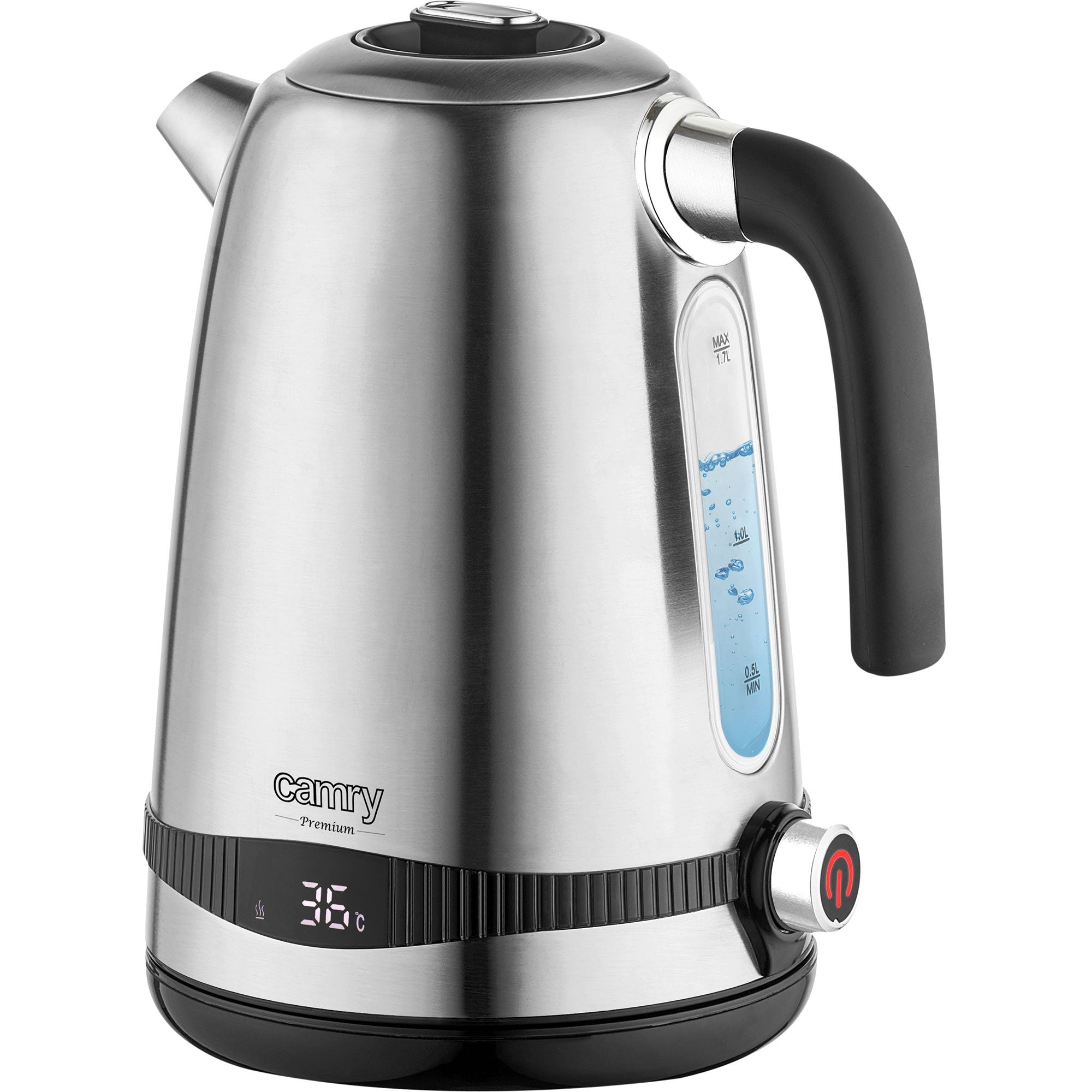 ForMe Bouilloire Electrique Inox 1,7L Contrôle de Température Réglable