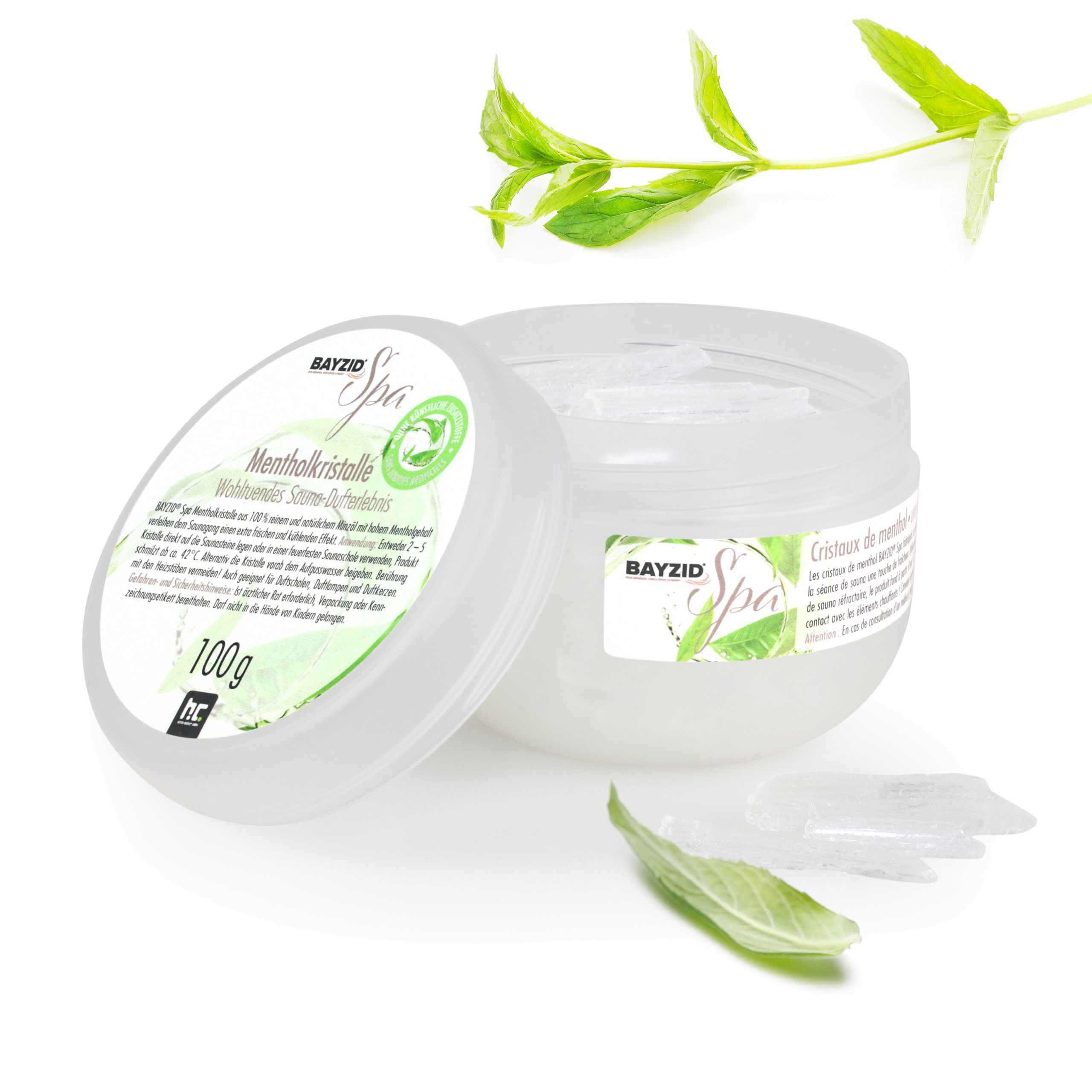 1 x Cristaux de menthol BAYZID® SPA pour sauna en pot de 100 g | Leroy ...