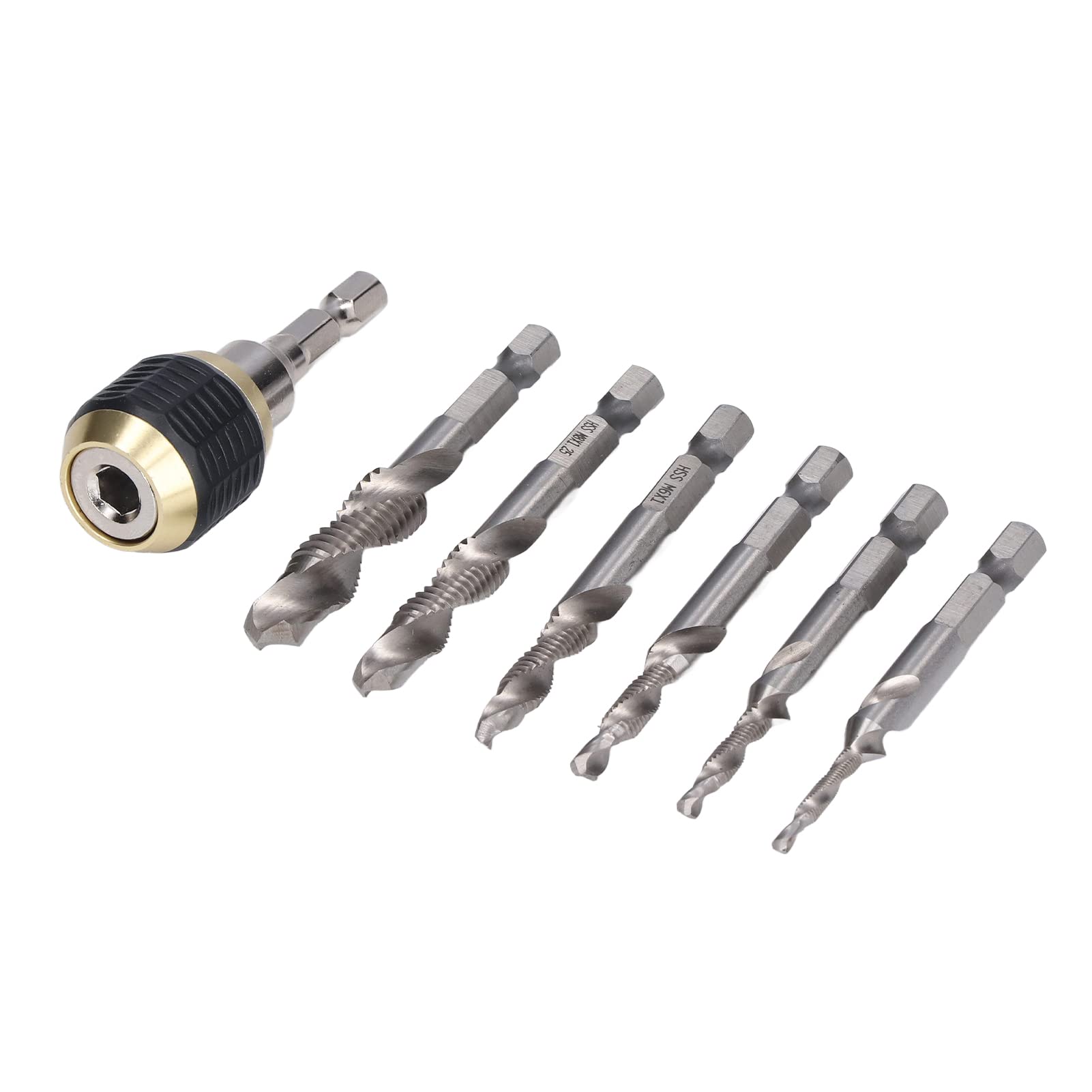uxcell Lot de 2 tarauds filetés à cannelure en spirale, 8-32 UNC H2, revêtement en titane 6542, outils de taraudage de machine en acier rapide pour réparation de machiniste