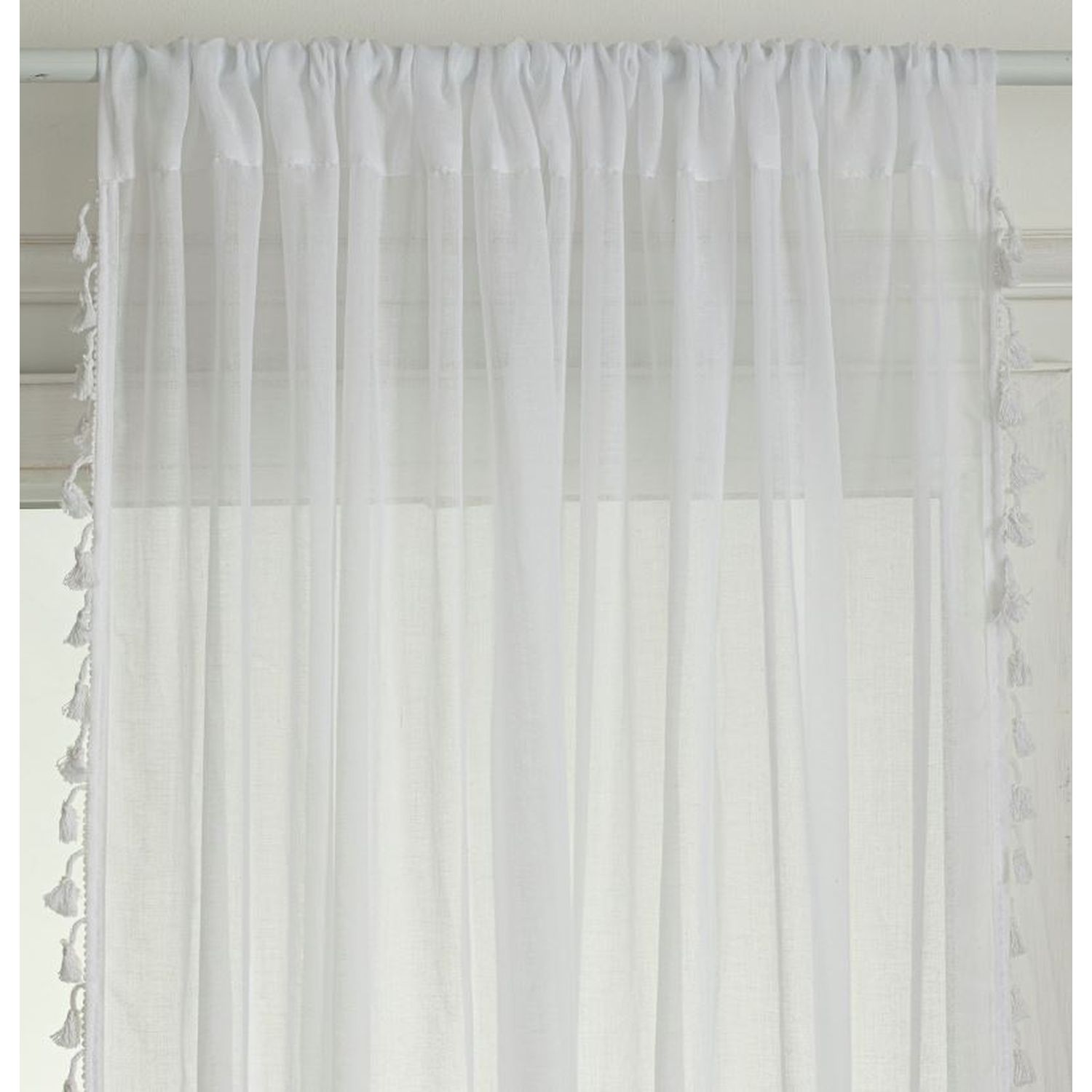 ATMOSPHERA Rideau Plissé à Œillets Maëly 135x260cm Beige Lin pas cher