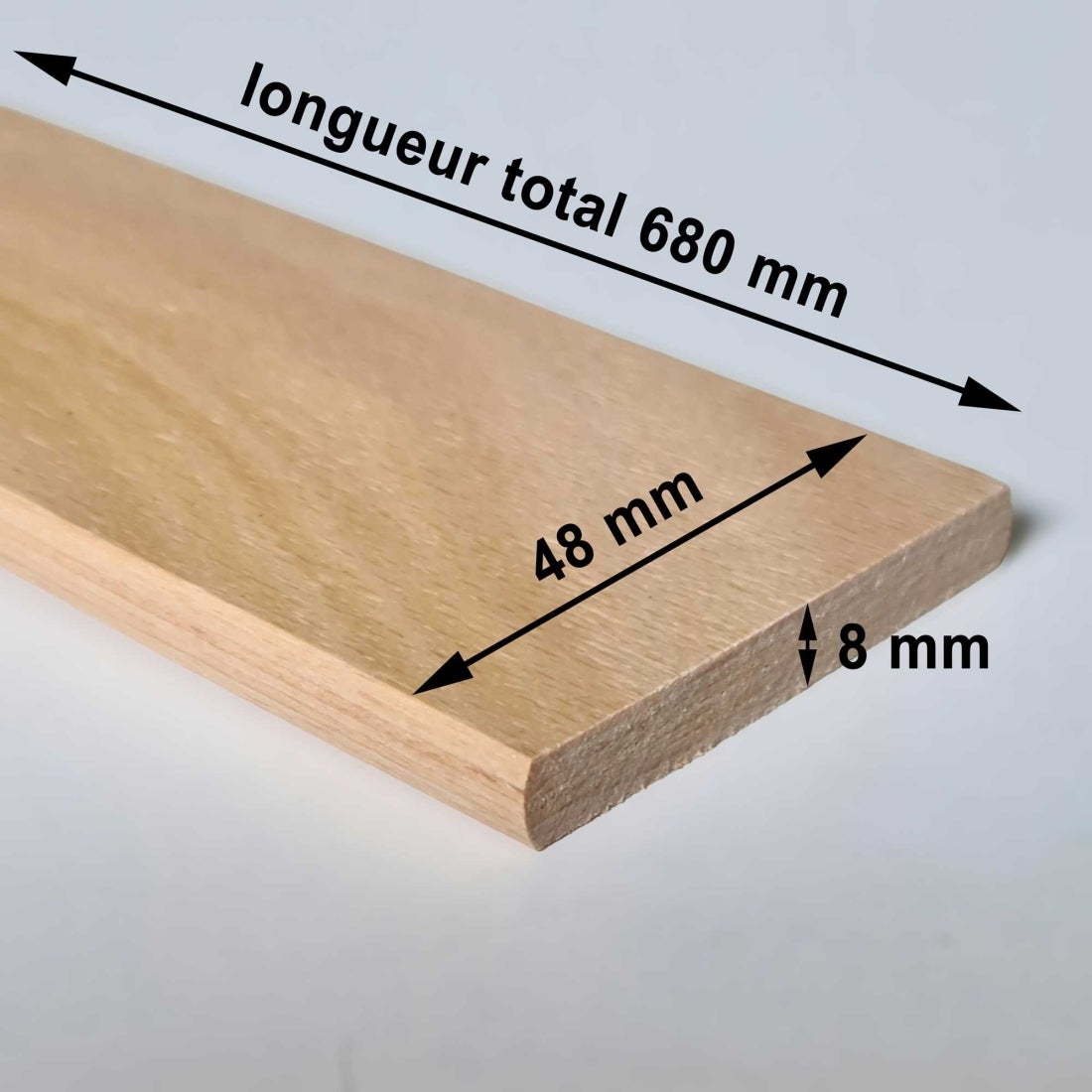 Réparation Structure Lit Latte Sommier 80 Cm - 7 Plis Hêtre Verni Épaisseur 8 Mm Largeur 48 Mm - Rechange Pour Clic-Clac, BZ, Canapé-Lit - Qualité Renfort Durable