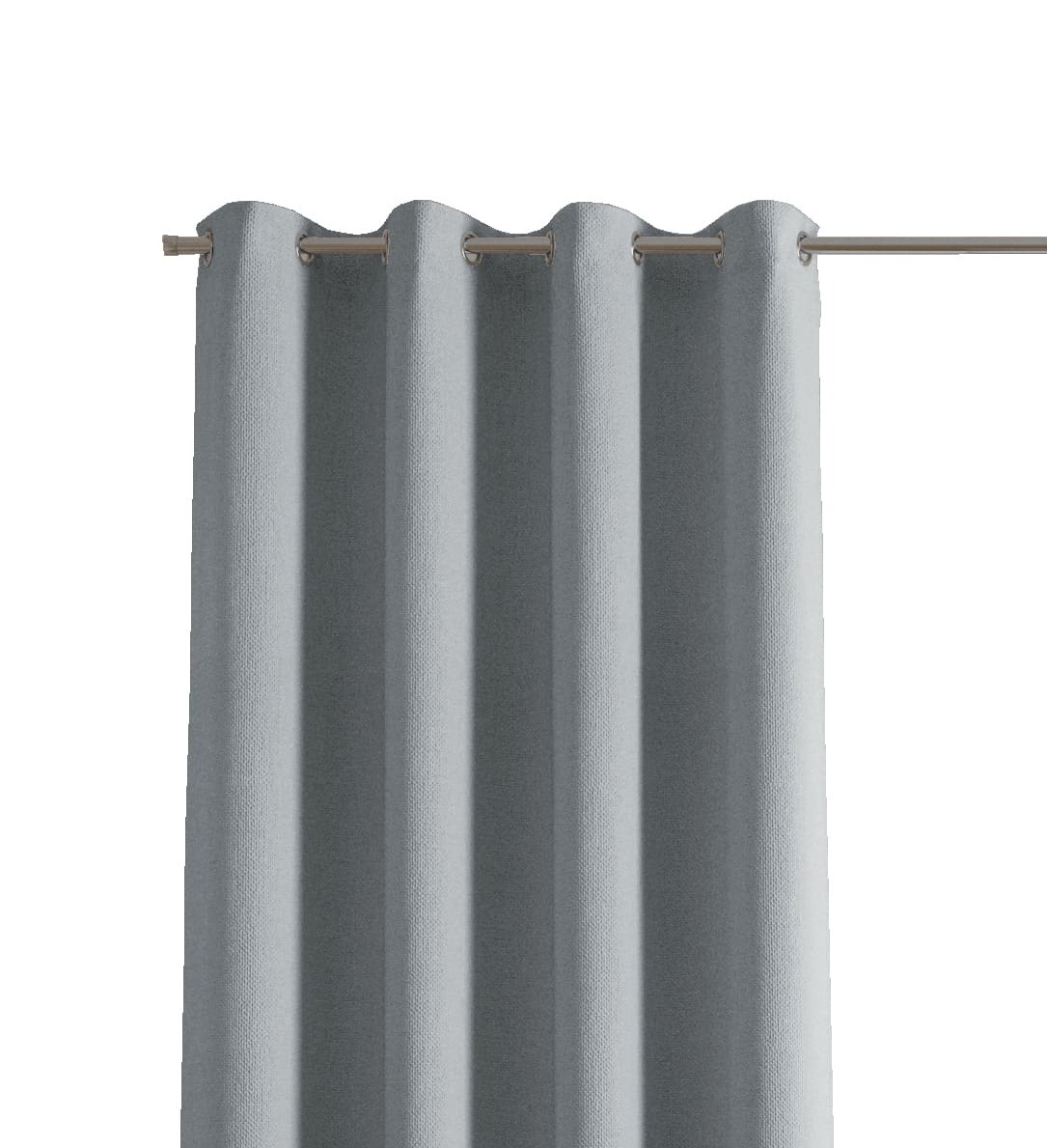 Pack 2 Cortinas Confeccionadas Loneta Gris 140x260cm Donegal Collections - 3