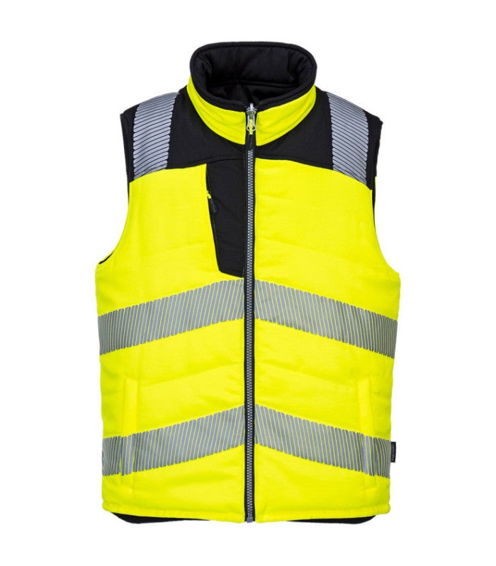 Chaleco de calor reversible de alta visibilidad de polialgodón relleno ...