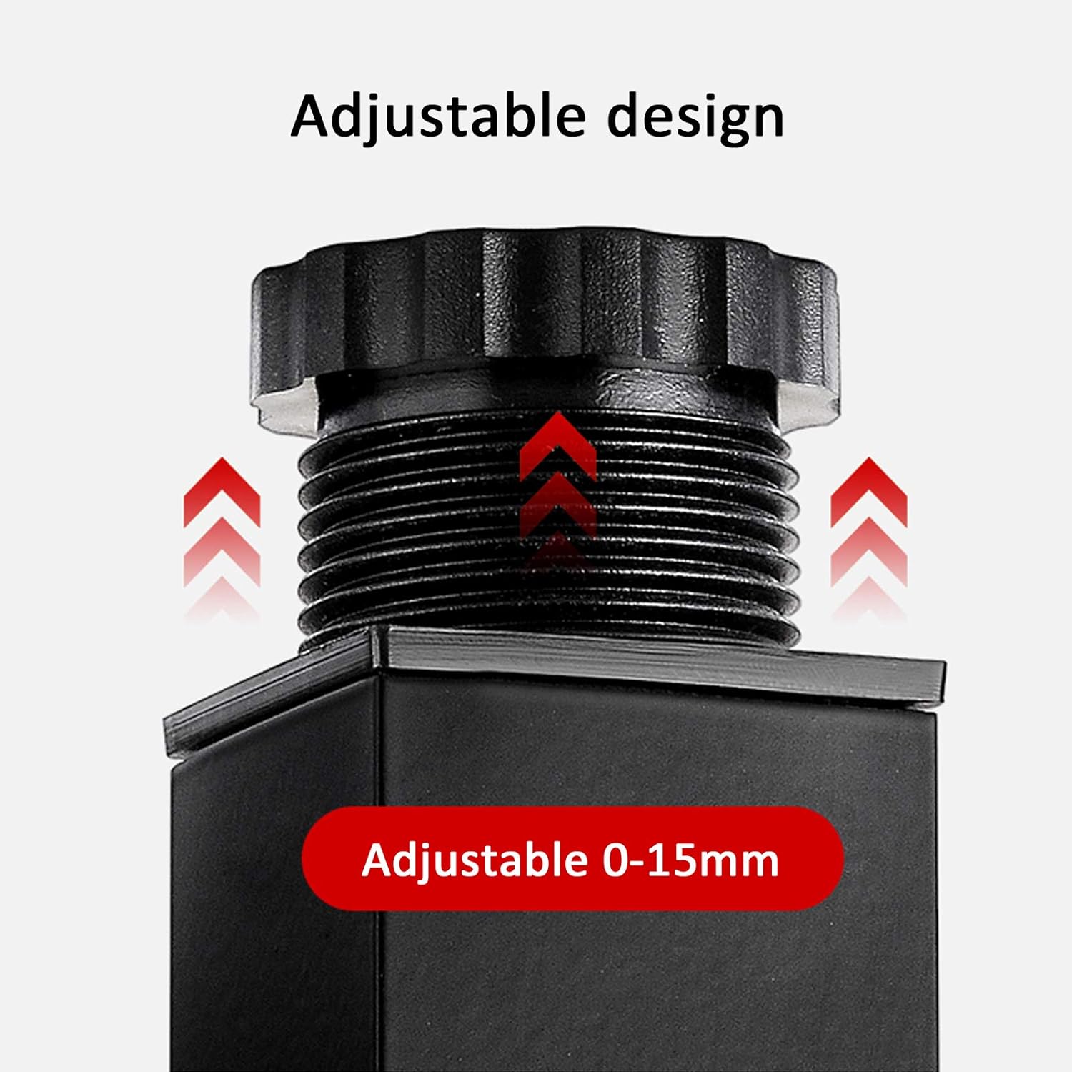 Pieds de Meubles en Alliage D'aluminium Réglables en Hauteur,Pieds de Table Basse de Canapé,Pieds D'armoire de Lavabo,5-40cm,4 Pièces (12cm/4.7in) - 3