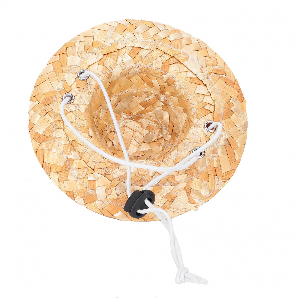 Chapéu de palha tecido para animais de estimação, bonito, feito à mão, ajustável, protetor solar de verão para cães e - 7