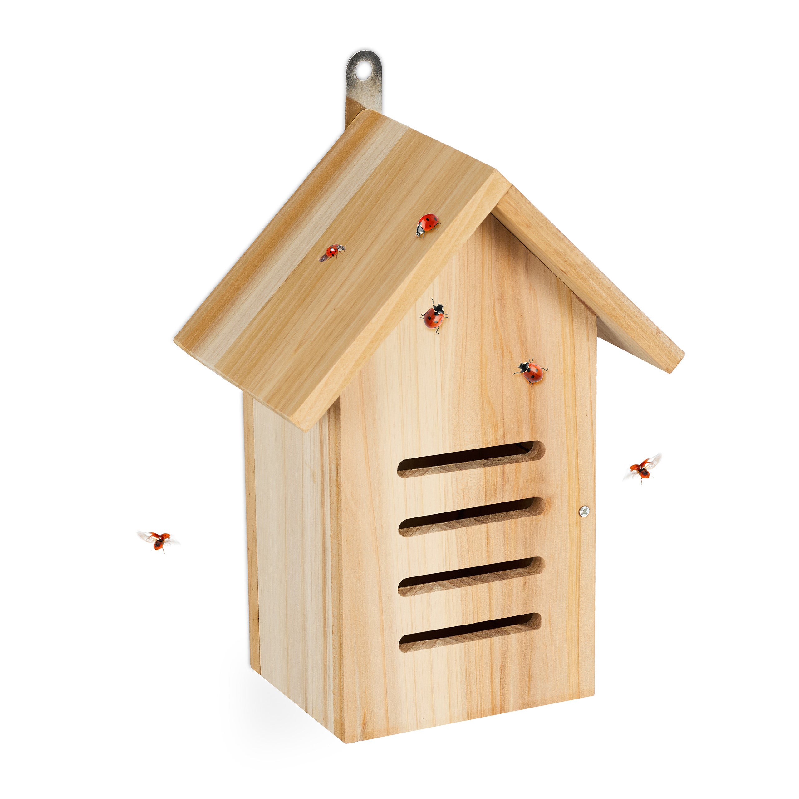 Casetta Per Coccinelle Relaxdays - Hotel Insetti Legno Naturale 28x21x12 Cm - Foto 4