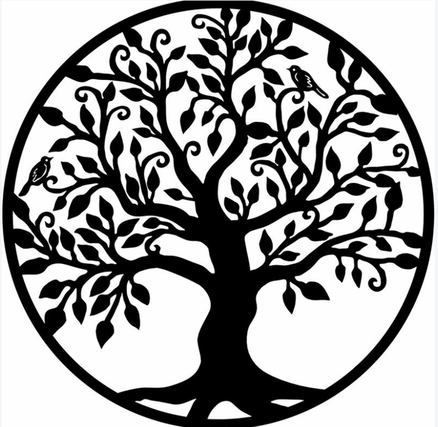 Décoration murale arbre de vie en métal, Art de Silhouette, cadeau d'intérieur, d'extérieur, décoration de jardin et de maison
