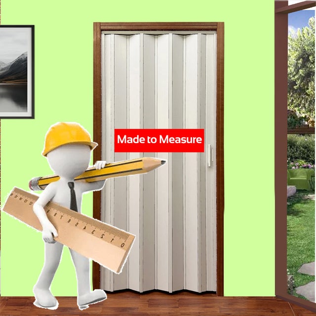 Porta sanfonada de PVC sob medida (Branco - 145 x 200 A) Made in Italy – ideal como divisória de ambientes
