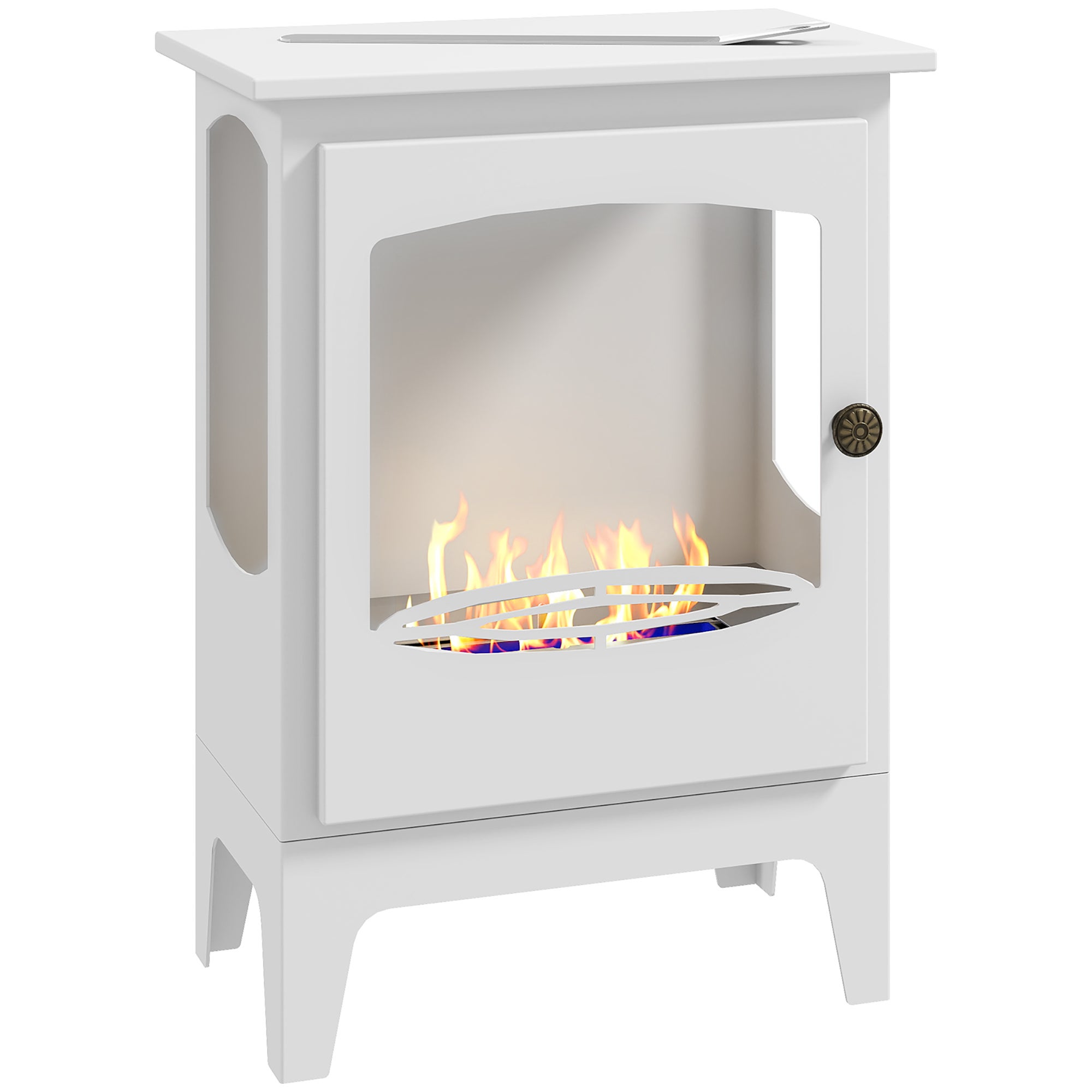 Chimenea de bioetanol 7000btu chimenea de bioetanol de acero tanque de 1,2 l tiempo de combustión 3h 39x26x54 cm negro
