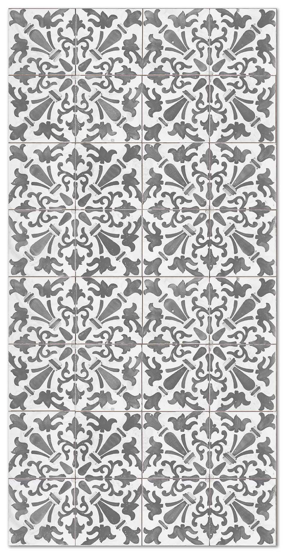 Panorama alfombra vinílica hidráulica geométrica gris 200x250 cm - alfombra cocina vinilo - alfombra salón antideslizante e ignífuga