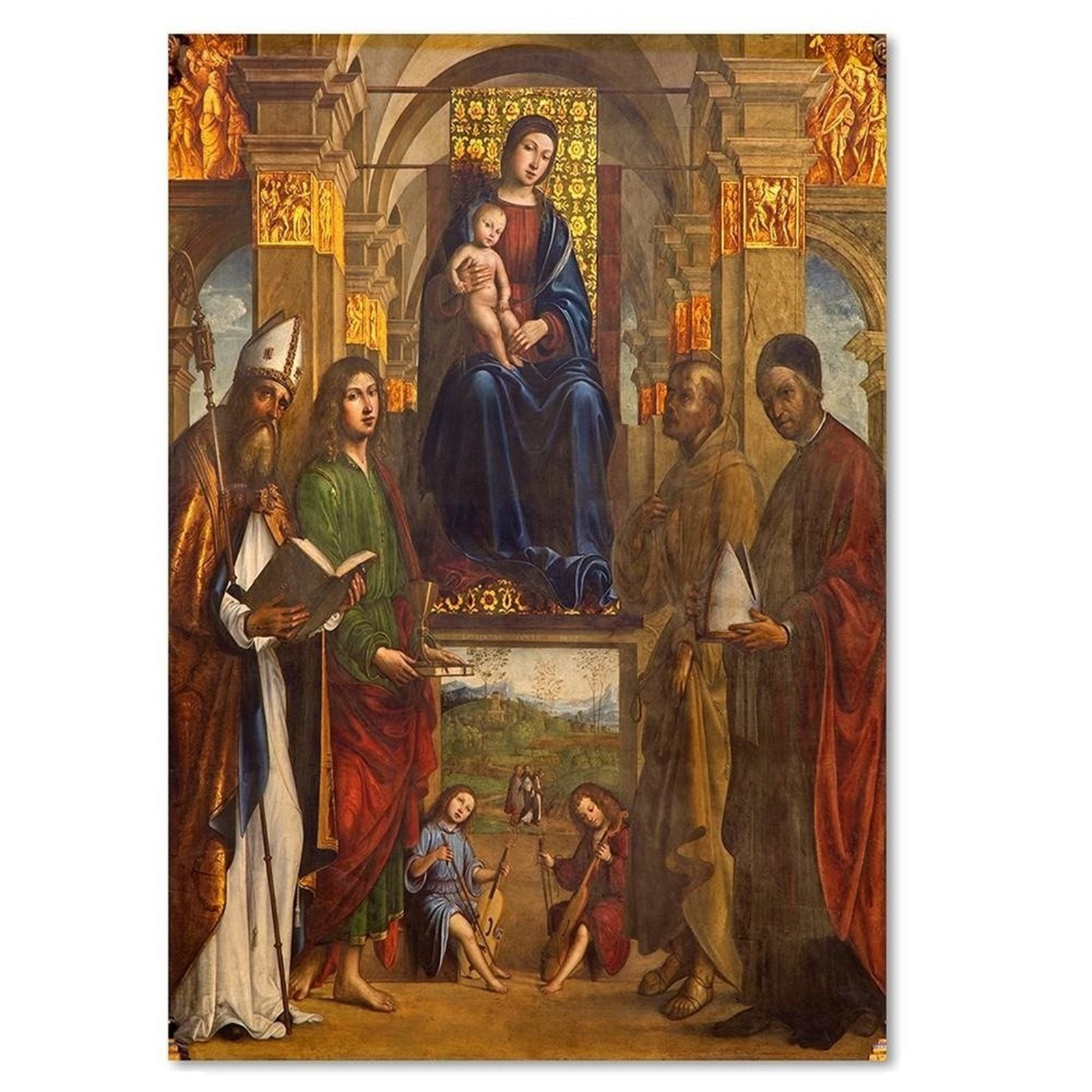 Obraz na płótnie, Madonna i święci Bolonia 40x60