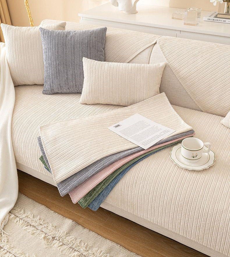 Cuscino antiscivolo per divano, cuscino di protezione per divano, antisporco, protezione antigraffio per gatti, beige, 70 x 150 cm - 5