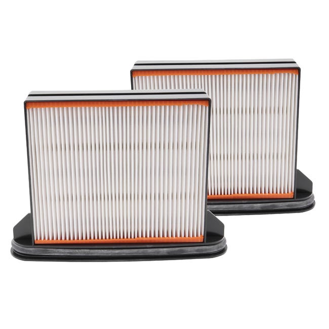 Vhbw 2 Filtri HEPA Compatibili Con Bosch GAS50, GAS25, GAS25L SFC, GAS50M - Lavabili, Classe L, 25,6x19x6,7 Cm