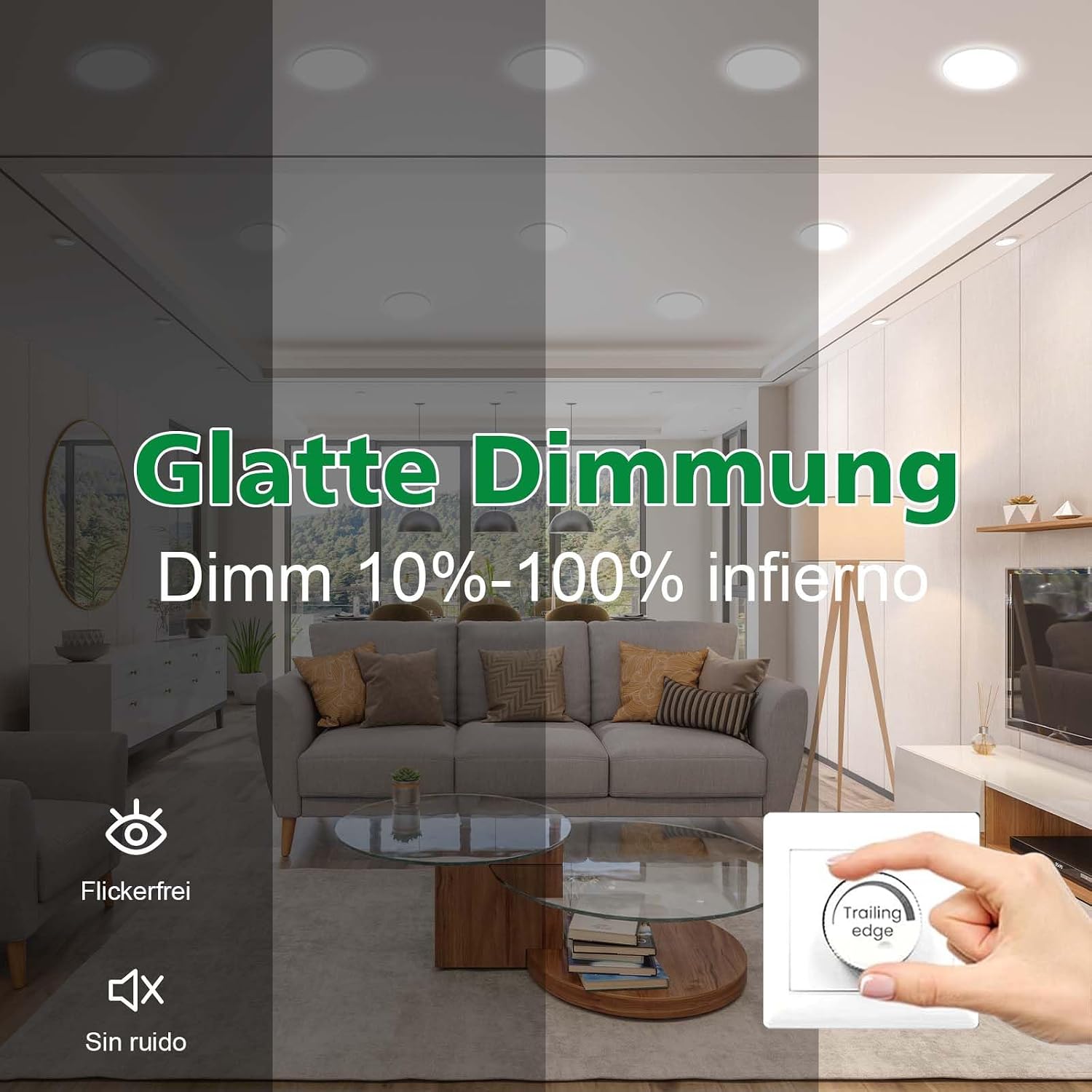 Spot de plafond LED 230 V dimmable downlight LED encastrable 7 W (Ø 68 ...