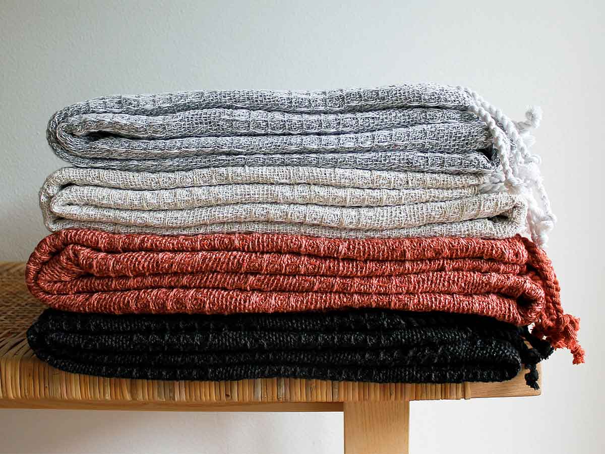 Manta jacquard con flecos - 2