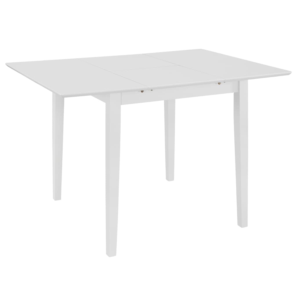 Vidaxl Mesa De Comedor Extensible Mdf (80-120)X80x74 Cm Blanca , Leroy Merlin