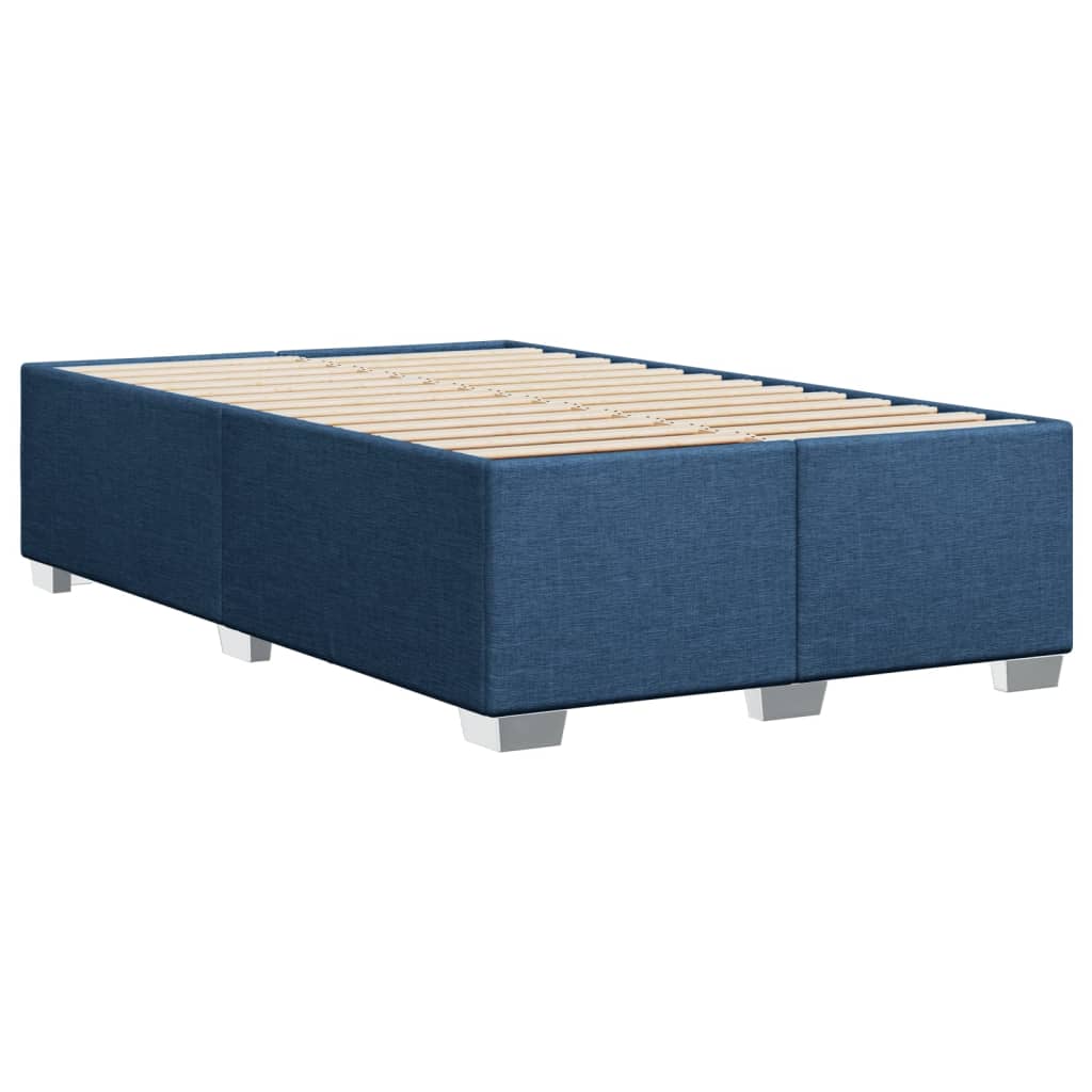 Sommier à lattes de lit avec matelas Bleu 120x200 cm Tissu - 8