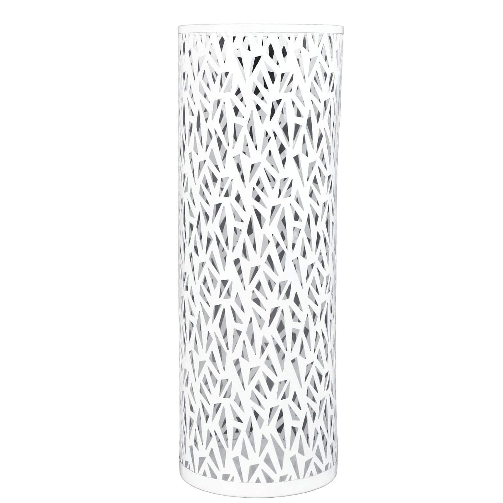 Porte-parapluie rond métal blanc 23x15 cm ajouré résistant rustique bureau entrée maison – ComfortXL - 6